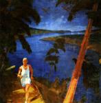 Чупятов Л.Т. Пейзаж с красным деревом (Бег). 1938